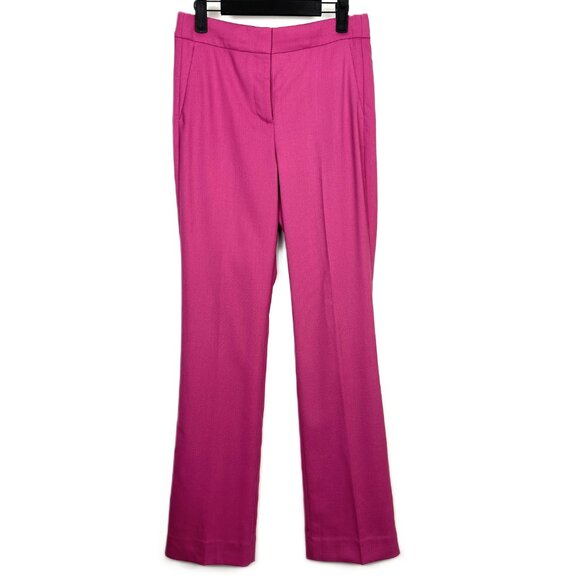 NWT J.Crew Willa High Rise Flare Trousers Pants Italian City Wool Pink 2 - Picture 3 of 11